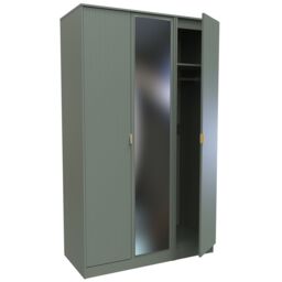 Ready Assembled 2 U Denver Tall Triple Mirror Wardrobe (Ready Assembled) in Pale Green - thumbnail 6
