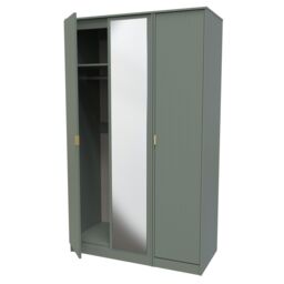 Ready Assembled 2 U Denver Tall Triple Mirror Wardrobe (Ready Assembled) in Pale Green - thumbnail 5