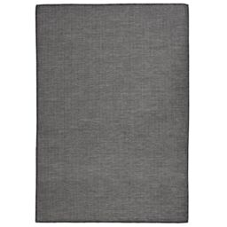 Berkfield Home Outdoor Flatweave Rug 160x230 cm Grey - Size: 100 cm diameter