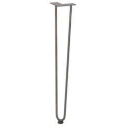 Berkfield Home Hairpin Table Legs 4 pcs Natural Steel 72 cm Solid Steel in Grey - thumbnail 4
