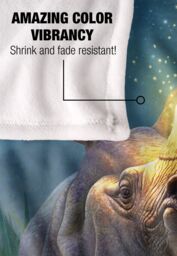 JQ Licensing Jlo Rhino Glowing Horn Silky Touch Super Soft Throw Blanket 152 X 127 cm in White - thumbnail 4