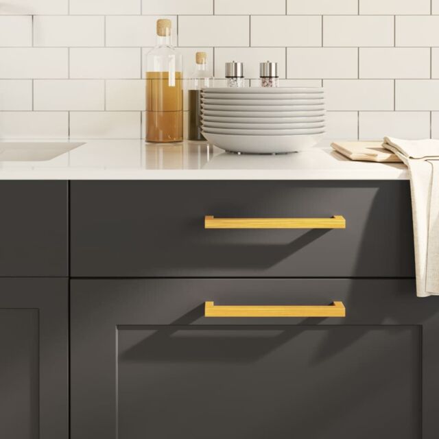 Berkfield Home Cabinet Handles 5 pcs Gold 192 mm Stainless Steel - image 1