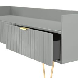 Ready Assembled 2 U Bexley 2 Drawer Coffee TV Unit (Ready Assembled) in Dark Grey - thumbnail 6