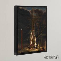 "Artery8 De Baen Corpses Of The Witt Brothers Framed Canvas Wall Art Print in Brown - Size: W12"" x H16""" - thumbnail 2