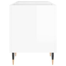 Berkfield Home Record Cabinet High Gloss White 121x38x48 cm Engineered Wood - Size: 121 x 38 x 48 cm - thumbnail 5