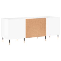Berkfield Home Record Cabinet High Gloss White 121x38x48 cm Engineered Wood - Size: 121 x 38 x 48 cm - thumbnail 6