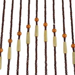 VOGREX 31 Line Natural Wood Beaded Curtain 90x208CM Bedroom - Size: 90x208 cm - thumbnail 5