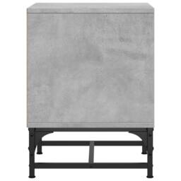 Berkfield Home Elegant Bedside Cabinets with Glass Doors 2 pcs Concrete Grey 35x - thumbnail 8