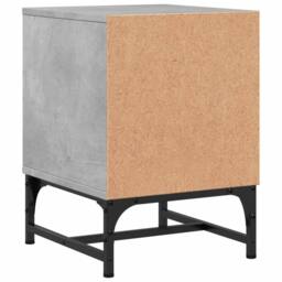 Berkfield Home Elegant Bedside Cabinets with Glass Doors 2 pcs Concrete Grey 35x - thumbnail 9