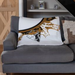 Benjamin Tate Design Paint Print Autumn Decoration Blanket in Natural - Size: 120 cm x 150 cm - thumbnail 2