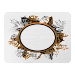 Benjamin Tate Design Paint Print Autumn Decoration Blanket in Natural - Size: 120 cm x 150 cm - thumbnail 1