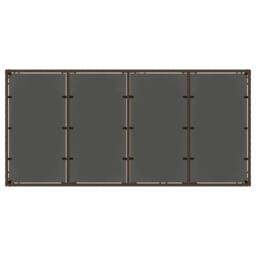Berkfield Home Garden Table with Glass Top Brown 190x90x75 cm Poly Rattan - Size: 190 x 90 x 75 cm - thumbnail 7