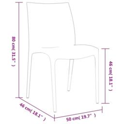 Berkfield Home Beautiful Garden Chairs 2 pcs Anthracite 50x46x80 cm Polypropylene in Charcoal - Size: 50 x 46 x 80 cm - thumbnail 8