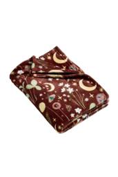 Catherine Lansfield 'Enchanted Twilight Animals' Cosy Fleece Blanket Throw in Chocolate - Size: 130 cm x 170 cm - thumbnail 4