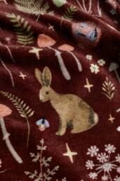 Catherine Lansfield 'Enchanted Twilight Animals' Cosy Fleece Blanket Throw in Chocolate - Size: 130 cm x 170 cm - thumbnail 3