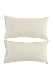 CHRISTY Pure Cotton Percale King Pillowcase Pair in Beige - thumbnail 3