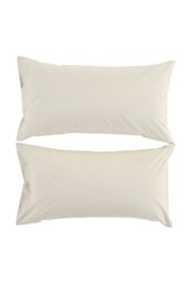 CHRISTY Pure Cotton Percale King Pillowcase Pair in Beige - thumbnail 1