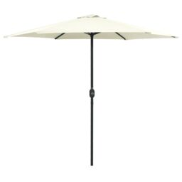 Berkfield Home Outdoor Parasol with Aluminium Pole 270x246 cm Sand White