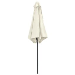 Berkfield Home Outdoor Parasol with Aluminium Pole 270x246 cm Sand White - thumbnail 4