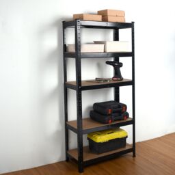 House of Home Garage Racking 5 Tier Shelving Unit Boltless Heavy Duty Metal Shelf Shed Storage in Black - thumbnail 6
