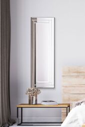 MirrorOutlet Luxford All Glass Bevelled Dress Mirror 120 x 40 CM in Silver - Size: 1 Pack - thumbnail 1