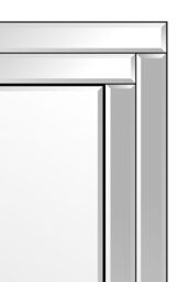 MirrorOutlet Luxford All Glass Bevelled Dress Mirror 120 x 40 CM in Silver - Size: 1 Pack - thumbnail 3