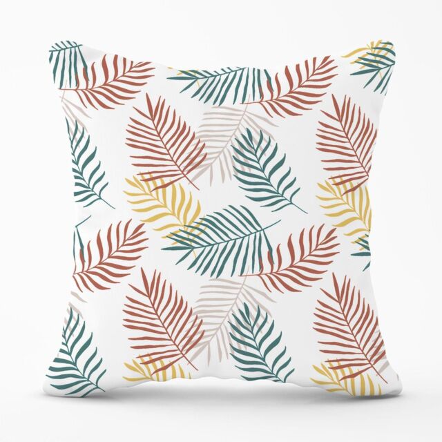 Warren Reed - Designer Palm Branches In Natural Colors Outdoor Cushion in Green - Size: 60 cm x 60 cm - image 1