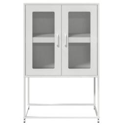 Berkfield Home Highboard White 68x39x107 cm Steel - Size: 68 x 39 x 107 cm - thumbnail 5