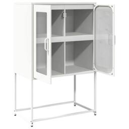 Berkfield Home Highboard White 68x39x107 cm Steel - Size: 68 x 39 x 107 cm - thumbnail 6