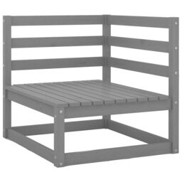 Berkfield Home 6 Piece Garden Lounge Set Grey Solid Pinewood - thumbnail 4