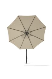 Garden Sanctuary 3m Lighted Garden Parasol with Crank Lift System in Beige - thumbnail 4