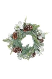 KDMD EucalyptusPine & Cone Wreath 40cm in Green - thumbnail 2