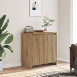 Berkfield Home Sideboard Artisan Oak 70x41x75 cm Engineered Wood in Brown - Size: 70 x 41 x 75 cm - thumbnail 2
