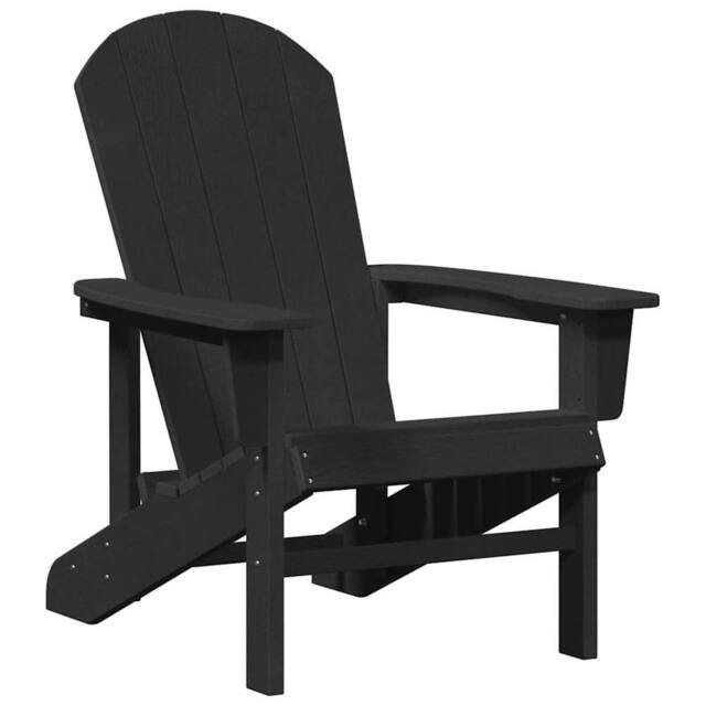 Berkfield Home Adirondack Chair Black 74x82x91 cm HDPE - Size: 74 x 82 x 91 cm - image 1