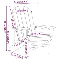 Berkfield Home Adirondack Chair Black 74x82x91 cm HDPE - Size: 74 x 82 x 91 cm - thumbnail 8