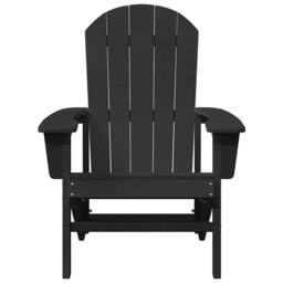 Berkfield Home Adirondack Chair Black 74x82x91 cm HDPE - Size: 74 x 82 x 91 cm - thumbnail 4
