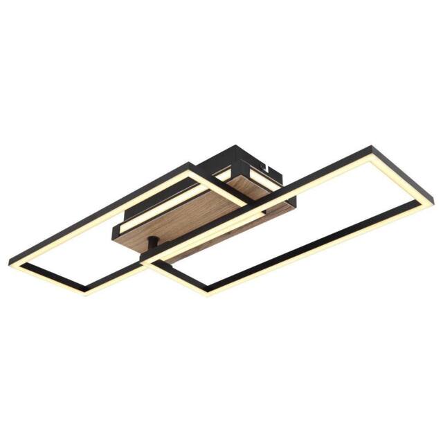 Netlighting Colli Semi Ceiling Light Black 2 Rotatable Rectangles LED - image 1
