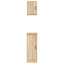 Berkfield Home Garage Cabinets 2 pcs Sonoma Oak Engineered Wood in Brown - thumbnail 5