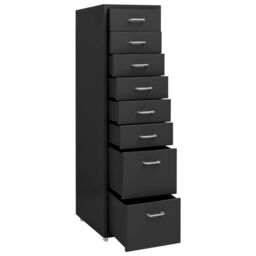 Berkfield Home Mobile File Cabinet Anthracite 28x41x109 cm Metal in Black - Size: 28 x 41 x 109 cm - thumbnail 5