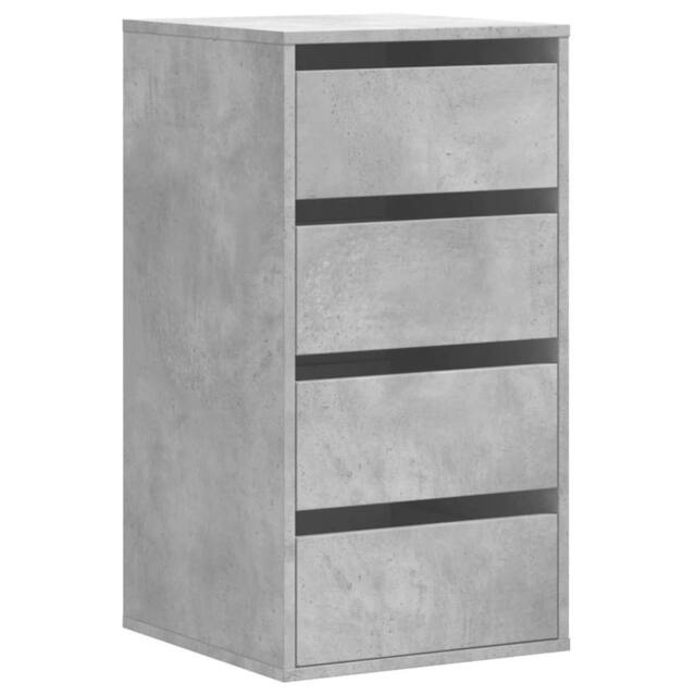 Berkfield Home Corner Chest of Drawers Concrete Grey 40x41x76 cm Engineered Wood - Size: 40 x 41 x 76 cm - image 1