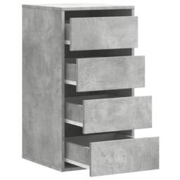 Berkfield Home Corner Chest of Drawers Concrete Grey 40x41x76 cm Engineered Wood - Size: 40 x 41 x 76 cm - thumbnail 5