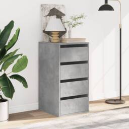 Berkfield Home Corner Chest of Drawers Concrete Grey 40x41x76 cm Engineered Wood - Size: 40 x 41 x 76 cm - thumbnail 3