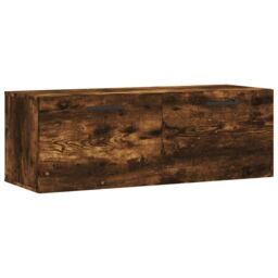 Berkfield Home Wall Cabinet Smoked Oak 100x36.5x35 cm Engineered Wood in Brown - thumbnail 2