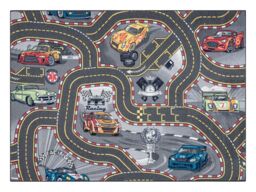 RugsX Rebel Roads Rug in Grey - Size: 140 cm x 200 cm - thumbnail 1