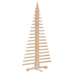 Berkfield Home Wooden Christmas Tree for Decoration 150 cm Solid Wood Pine in Brown - thumbnail 5