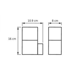 CGC Lighting 'Amara' Dark Grey & White Cube Outdoor Wall Light - thumbnail 5