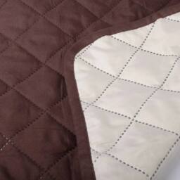 Coopers of Stortford Quilted 3 Seater Sofa Cover Reversible, Machine Washable 279 x 190.5cm in Brown - Size: 279 x 190.5 cm - thumbnail 2