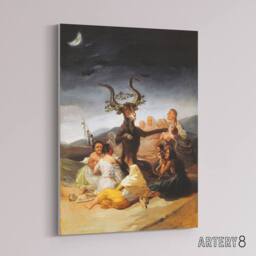 "Artery8 Francisco Goya Witches Sabbath Canvas Wall Art Print - Size: W18"" x H24""" - thumbnail 2