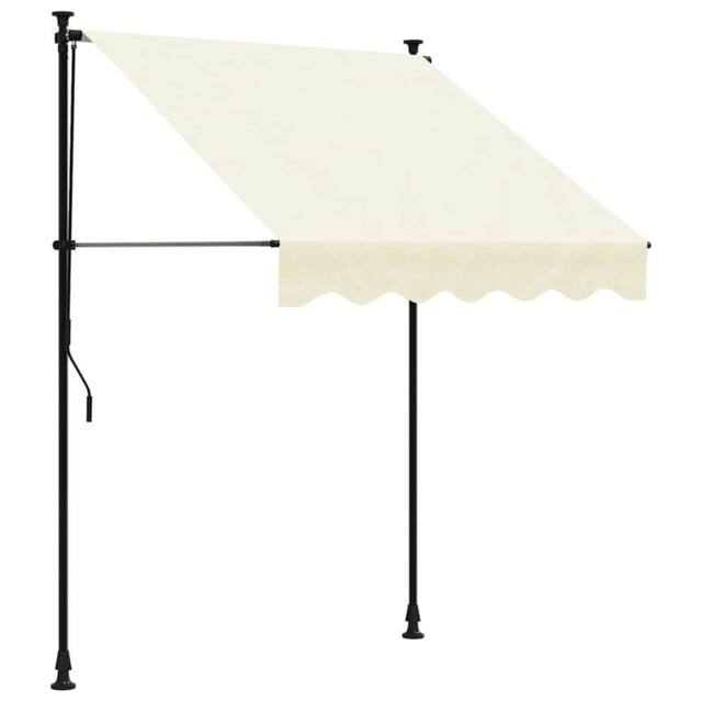 Berkfield Home Retractable Awning Cream 150x150 cm Fabric & Steel - image 1