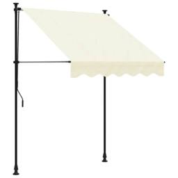Berkfield Home Retractable Awning Cream 150x150 cm Fabric & Steel